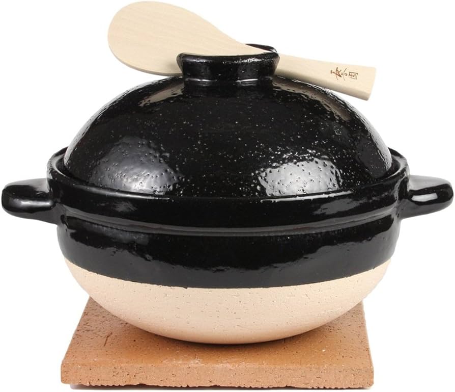Amazon｜長谷園 土鍋 ご飯鍋 かまどさん 三合炊 24 cm 直火 専用 黒