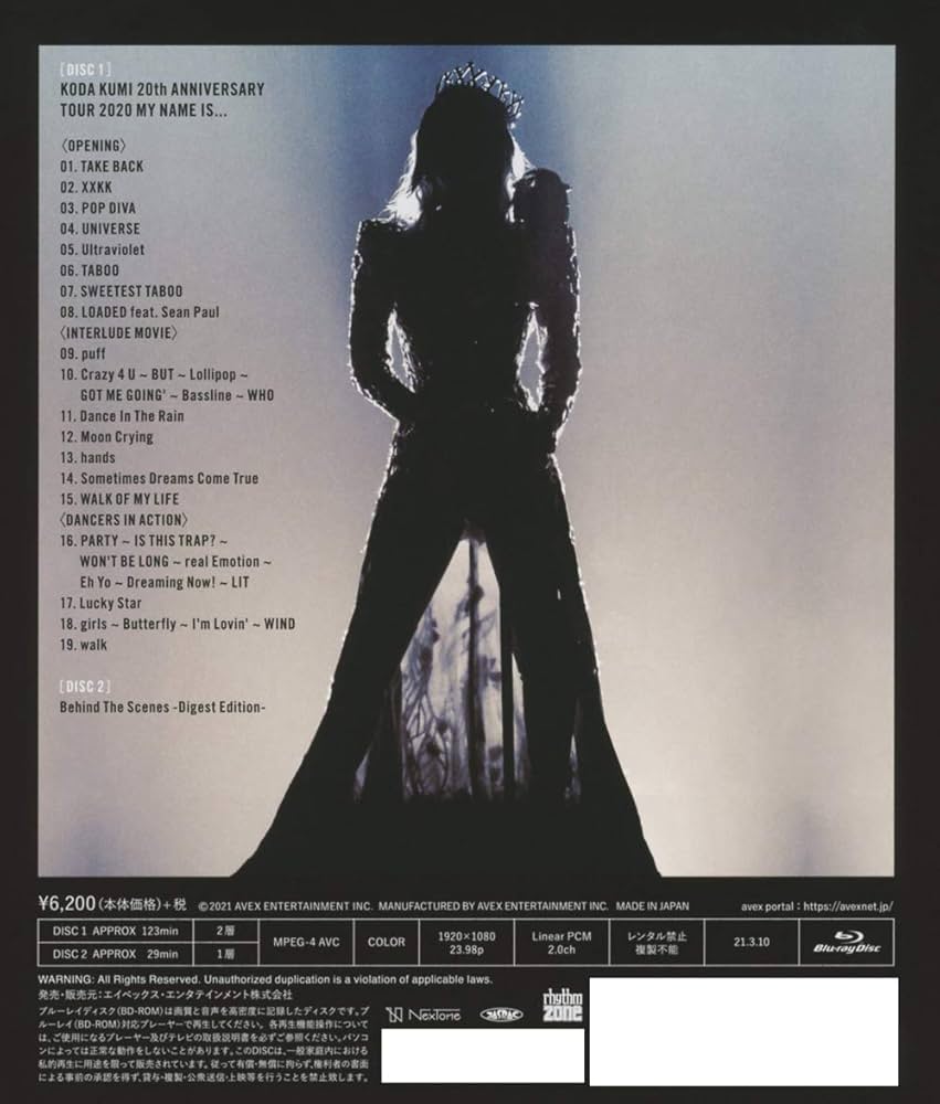 Amazon.co.jp: KODA KUMI 20th ANNIVERSARY TOUR 2020 MY NAME IS