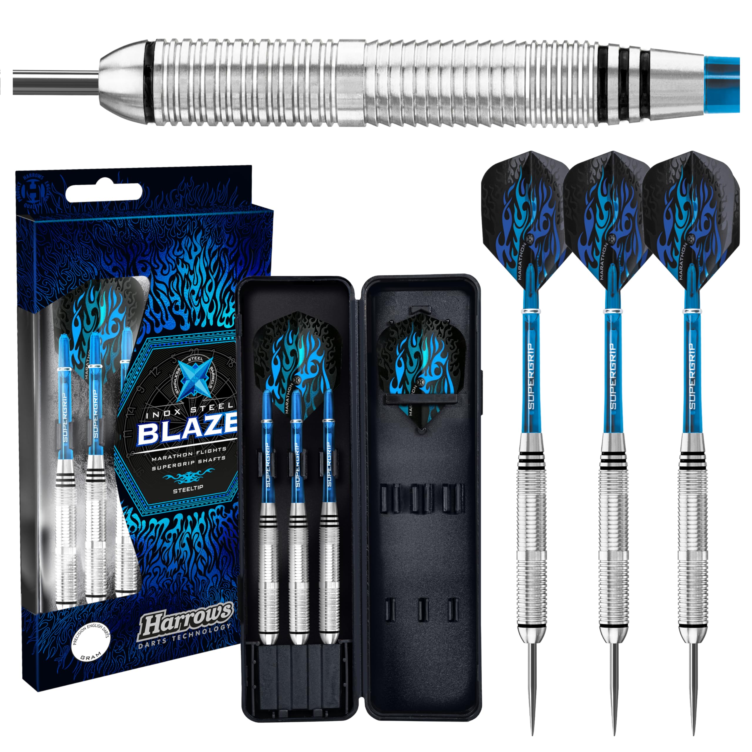 Amazon.co.jp: Harrows Blaze INOX ダーツ、スチールチップダーツ