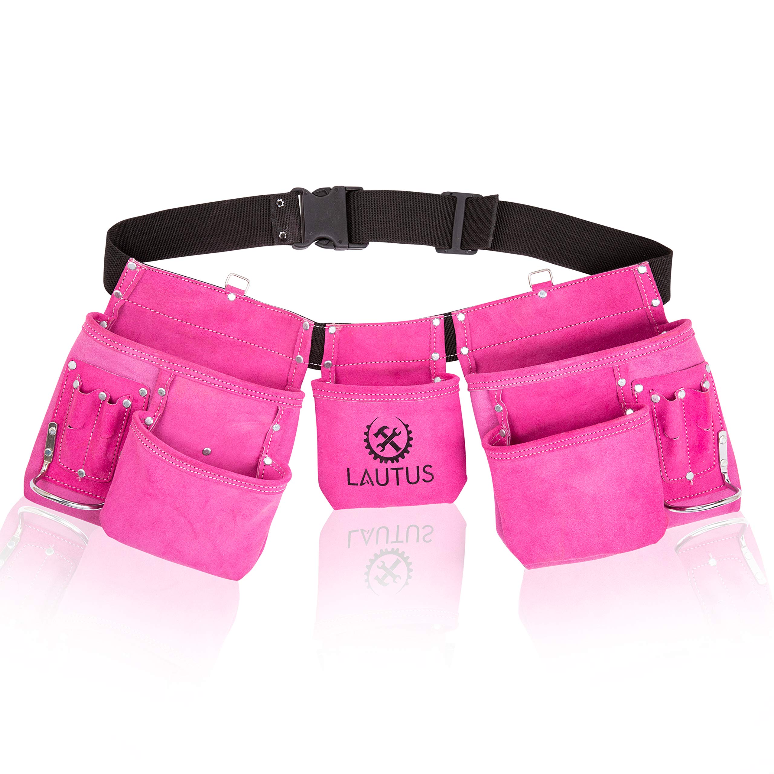 LAUTUS Pink Tool Belt/Pouch/Bag, Carpenter, Construction, Framers