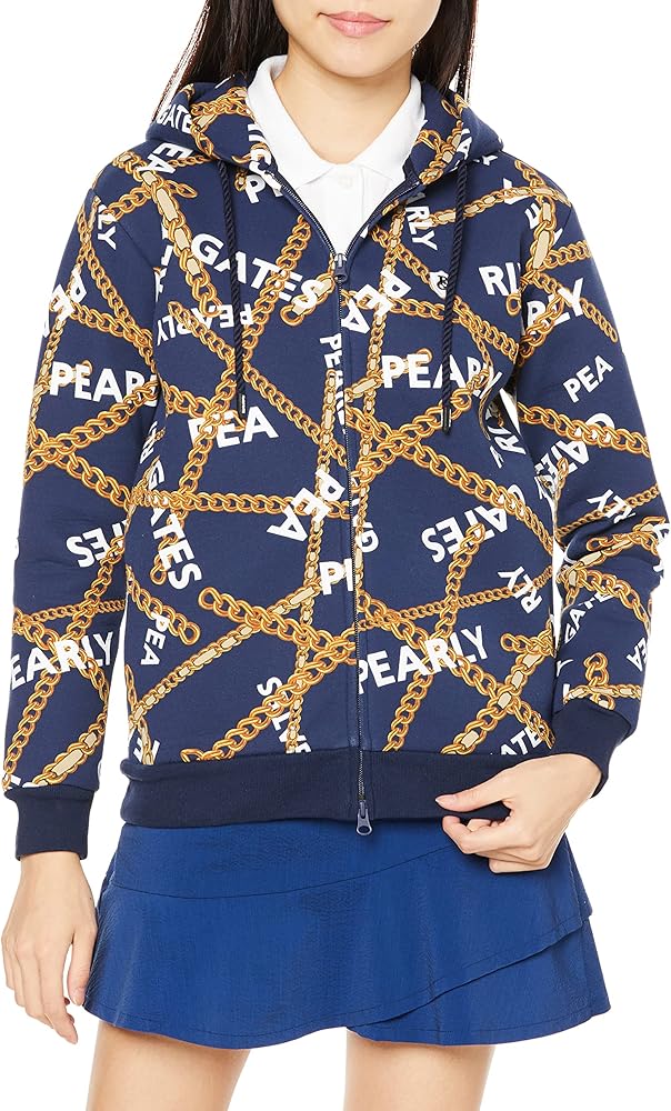 パーリーゲイツレディースパーカーサイズ2 ネイビー Amazon.co.jp