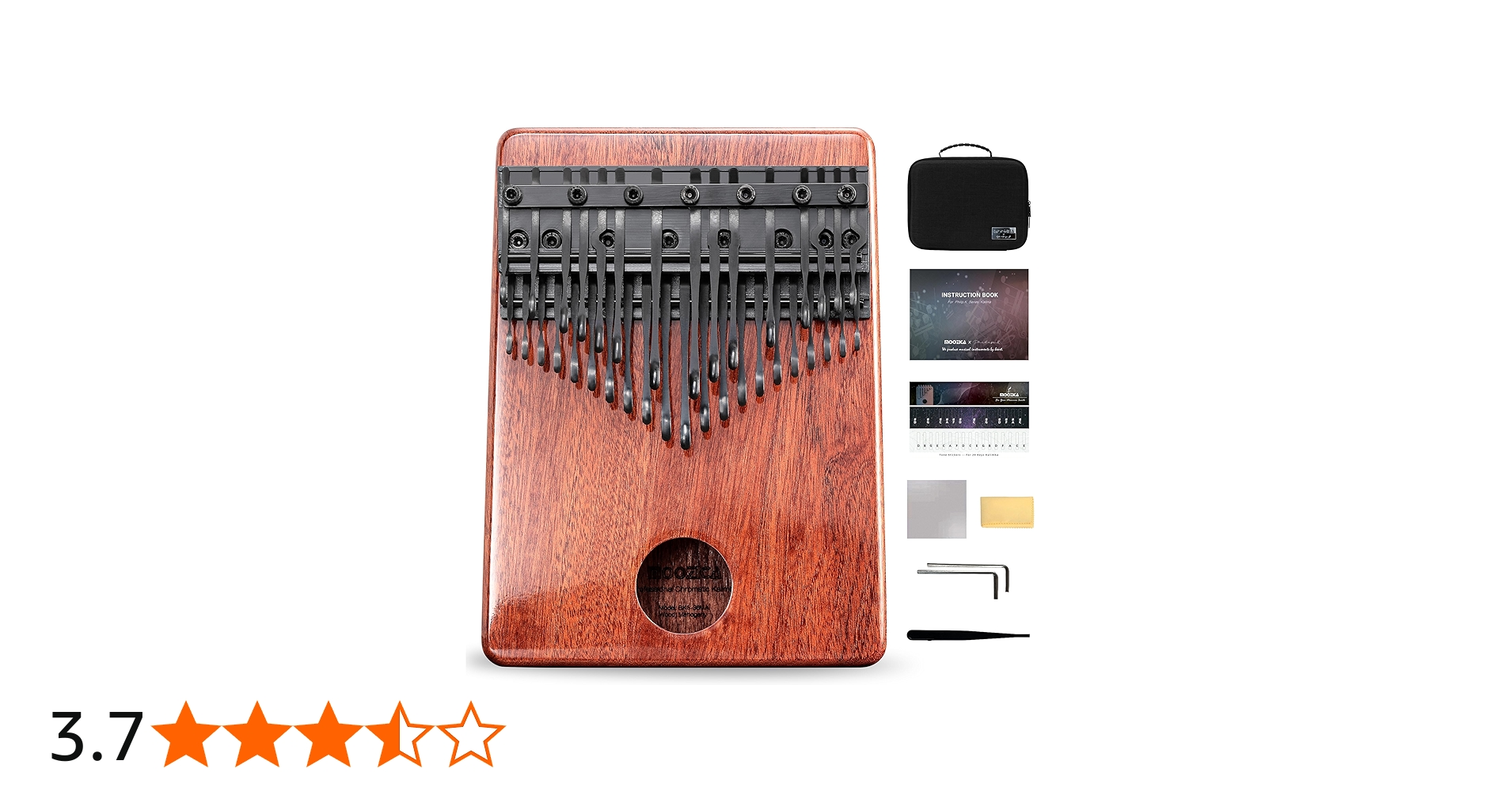 Amazon.co.jp: MOOZICA 36キーカリンバ 半音階 二段の半音付き