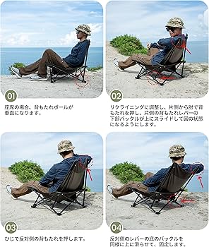 Amazon.co.jp: OneTigris RIVIERA キャンプローチェア 焚き火チェア