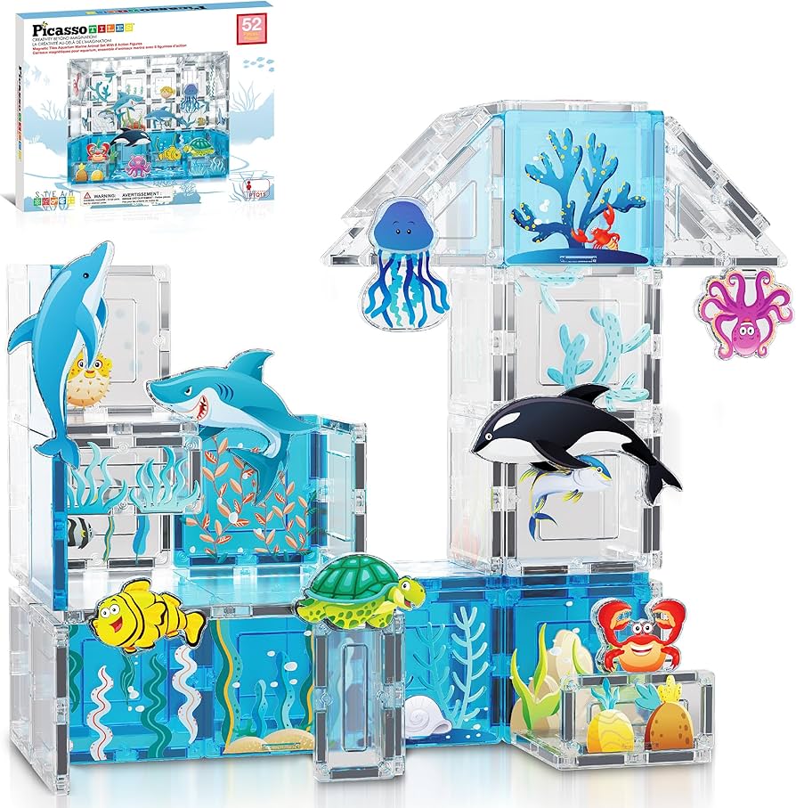 Amazon.com: PicassoTiles Magnet Tiles Magnetic Building Blocks