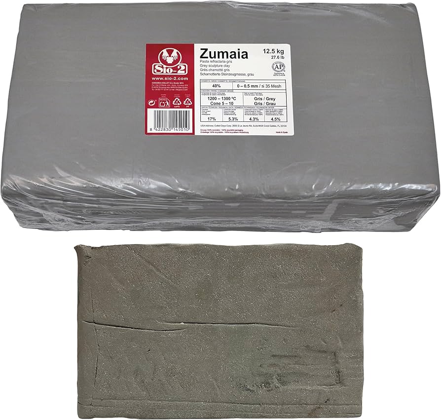 Amazon.com: SIO-2 Zumaia Grey High Fire Sculpture Clay, 27.6 lb