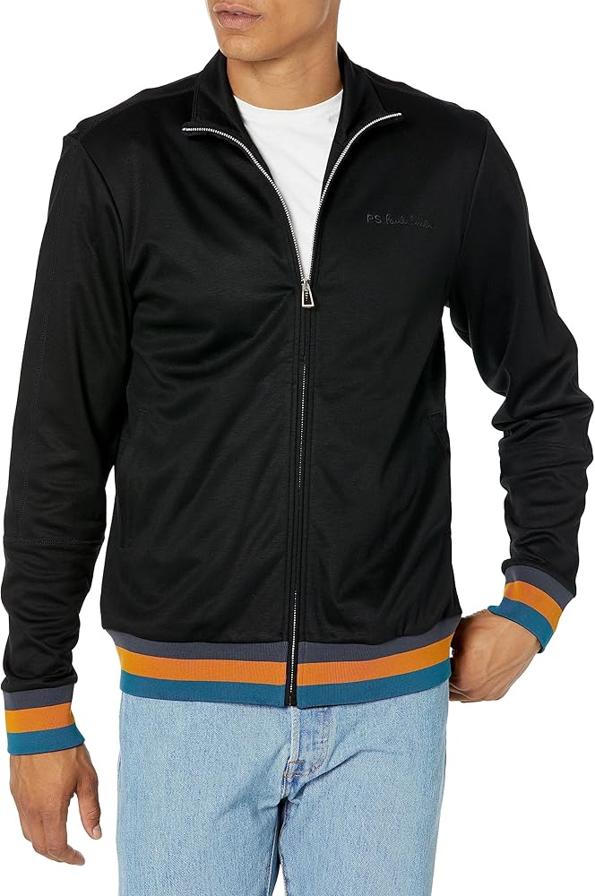 PS Paul Smith Men's Zip Track Top, Black at Amazon Men's Clothing