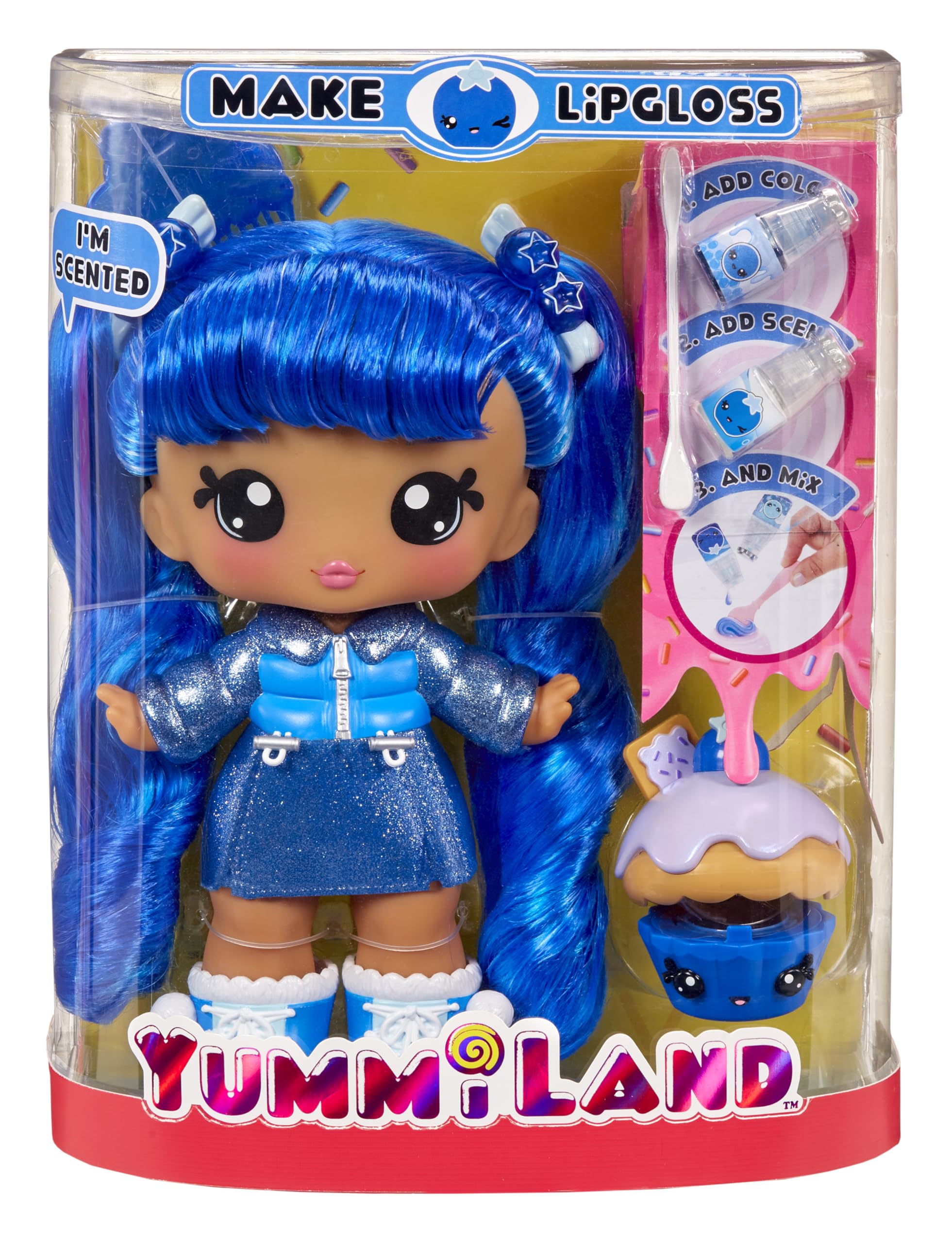 Amazon.com: Yummiland Large Doll + Lipgloss Pet- Rory Blueberry