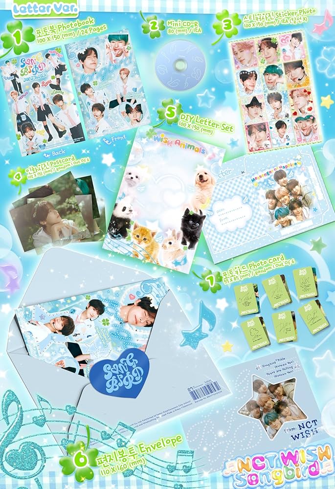 NCT Wish - Songbird - Letter Version - incl. Photobok, Postcard
