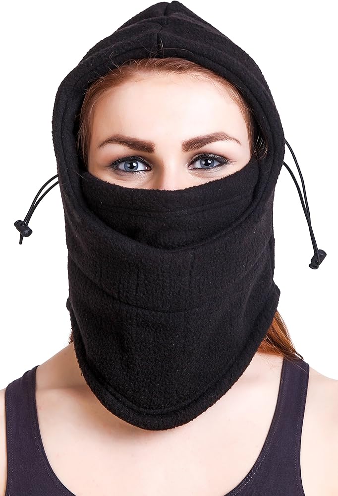5-in-1 Balaclava Cold Weather Fleece Motorcycle Ski Face Mask Hood