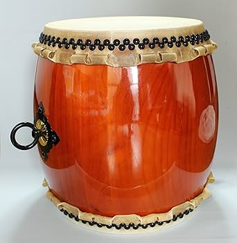 Amazon | 長胴太鼓(天然木集成胴歌口補強）直径51cm（1.7尺）バチ付