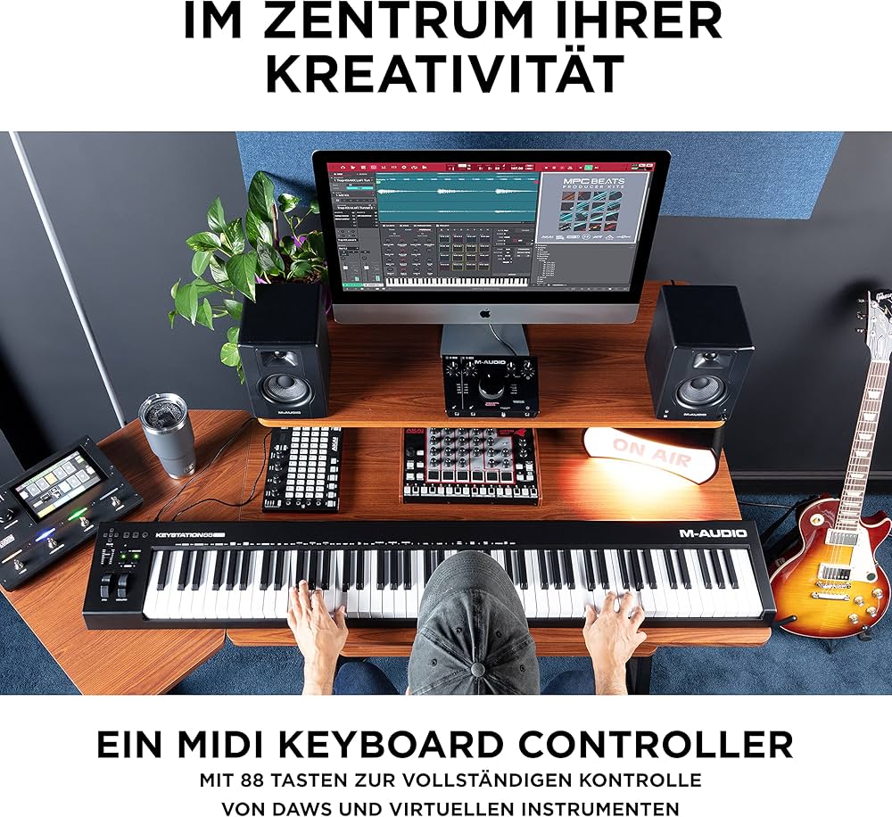 M-AUDIO Keystation 88 MK3 – MIDI Keyboard Controller mit 88