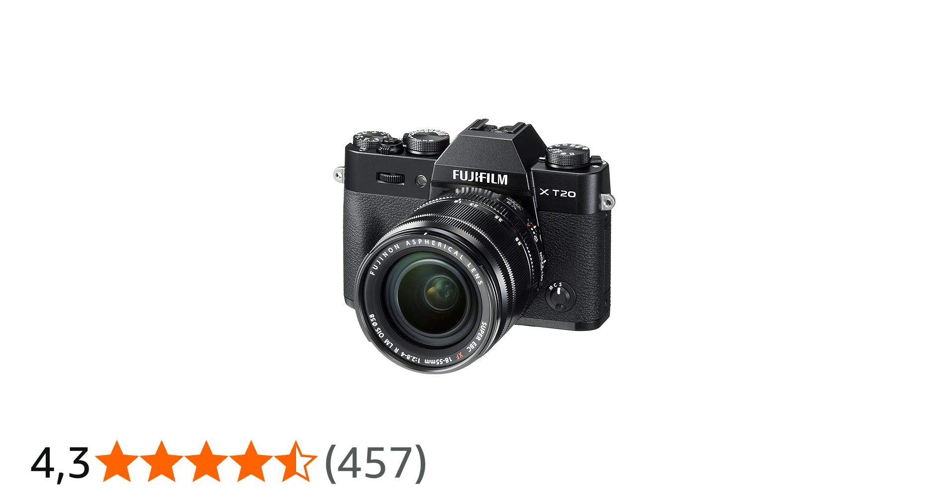 Fujifilm X-T20 Systemkamera mit XF18-55mm Objektiv Kit (Touch LCD