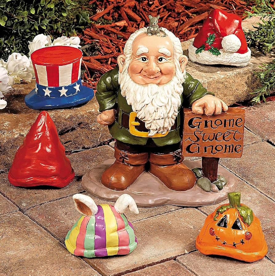 Amazon.com : CE-AS 6-PC Garden Gnome Greeter Figure with 5
