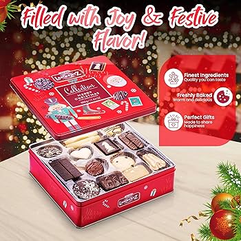 Amazon.com: Lambertz European Holiday Cookie Tin – 64 Cookies, 12