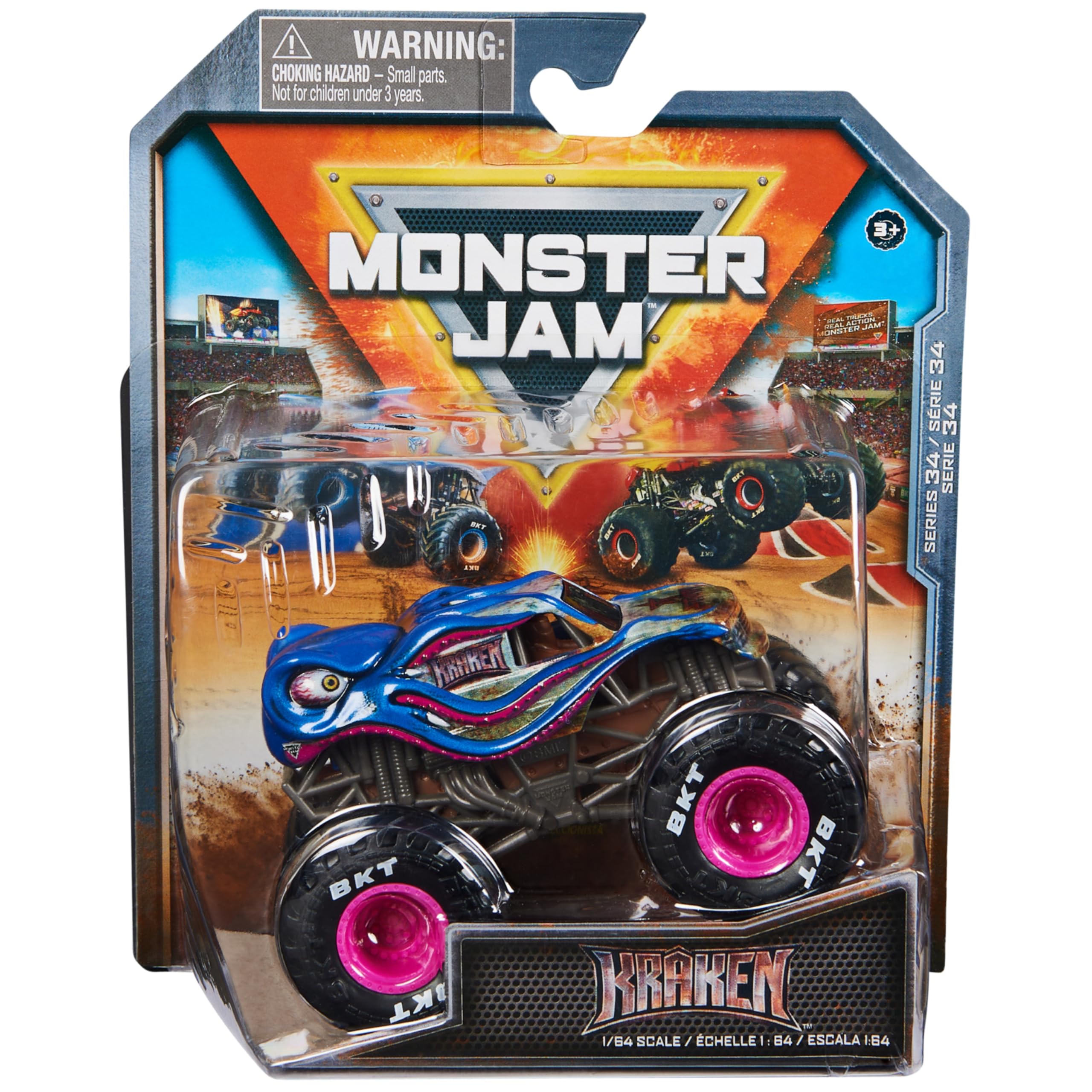Amazon.com: Monster Jam, Official Kraken Monster Truck, Die-Cast