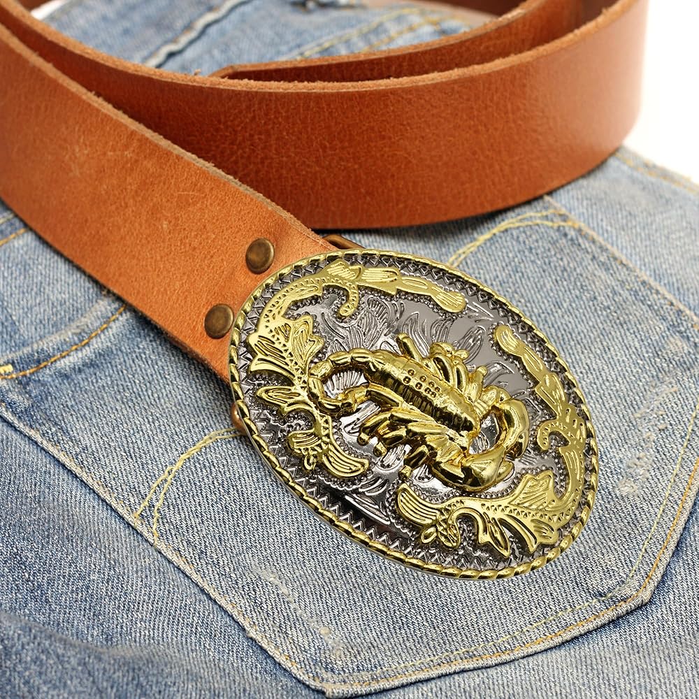 Amazon.com: WMG Scorpion Belt Buckle Cowboy Rodeo Western Gold