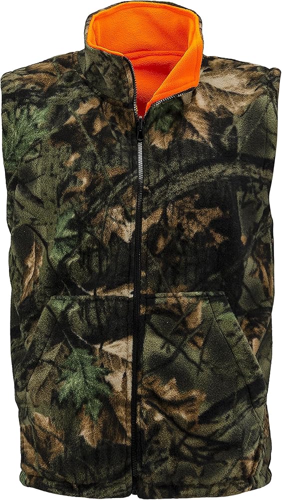 TrailCrest by Treel Mens Reversible Camo & Safety Blaze Orange