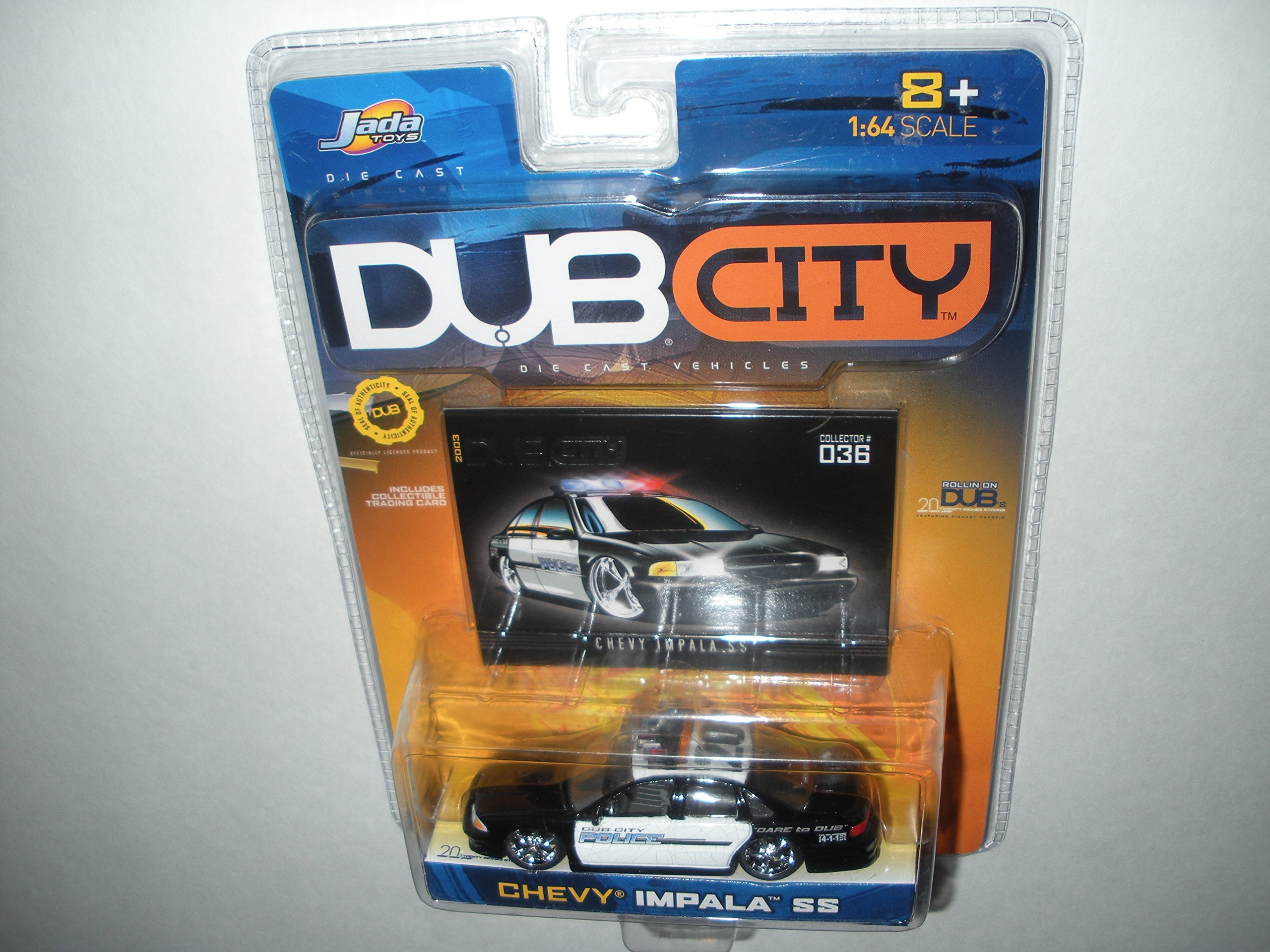 Amazon.com: Jada Toys Dub City Black Chevy Impala POLICE 1:64