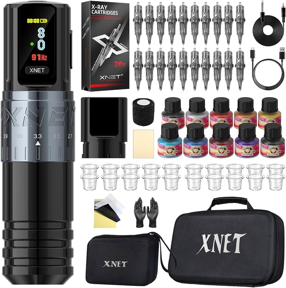 Amazon.com: Xnet Vipera Adjustable Stroke Tattoo Gun Kit - Tattoo