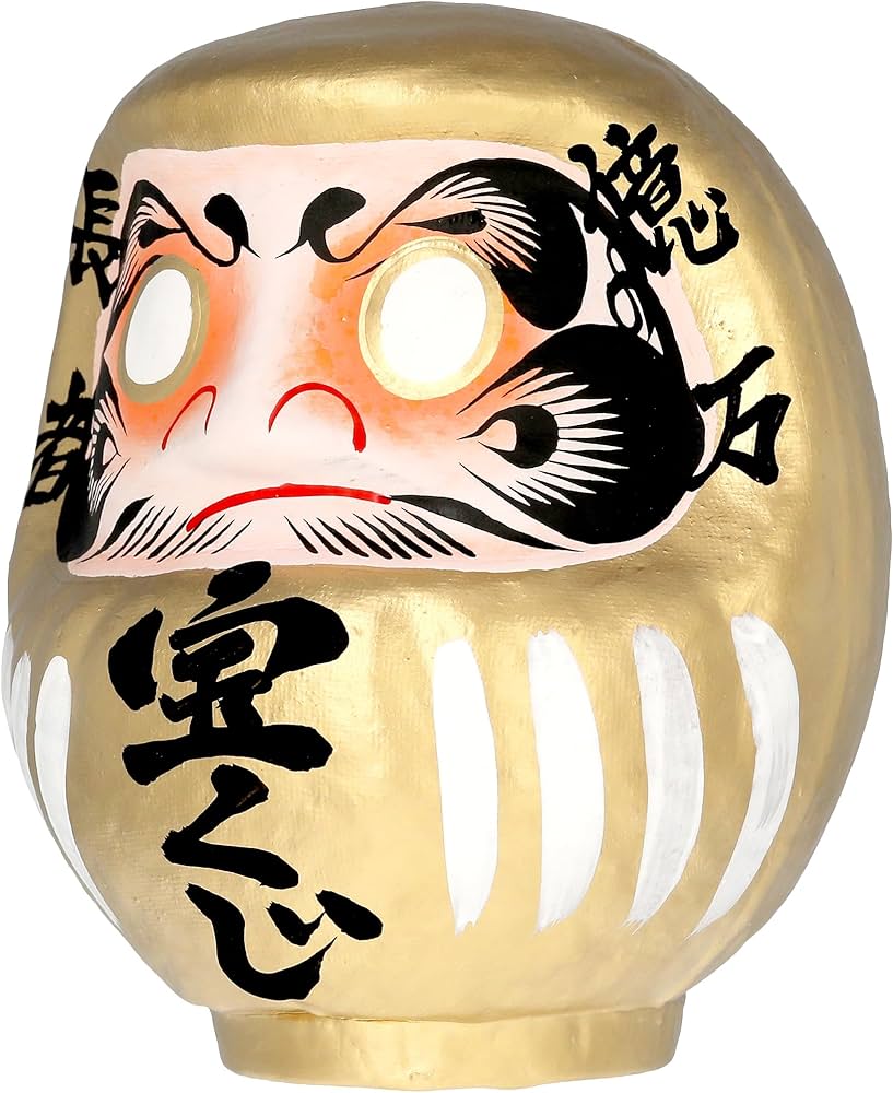 Amazon | 【神社祈願済み】 宝くじ 高崎だるま 億万長者 高さ約15㎝ 金