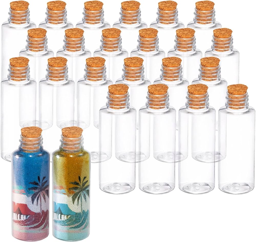 Amazon｜Srenta プラスチックサンドアートボトル コルクストッパー付き
