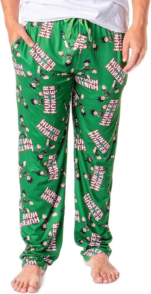 Hunter X Hunter Men's Gon Freecss Allover Character Adult Lounge