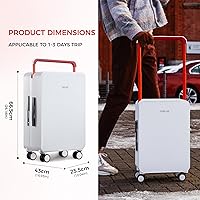 Amazon.com | TUPLUS Suitcase ABS Hard Shell Luggage with 4 Spinner