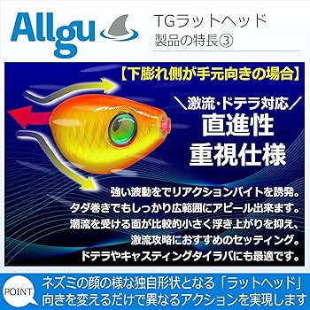 Amazon.co.jp: Allgu タングステン タイラバ ヘッド 鼠流TG(そりゅう