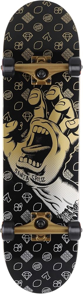 Amazon.com : Santa Cruz Jackpot Hand Large Complete Skateboard