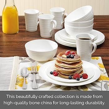 Amazon.com | Mikasa 5224193 Ciara 16-Piece Dinnerware Set, Service