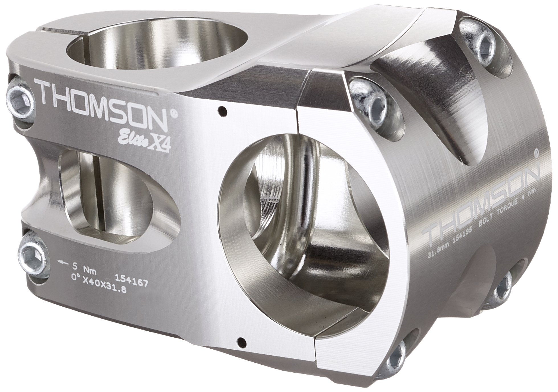 Amazon | THOMSON(トムソン) MTB STEM X4 31.8 40mm 0°SILVER SME174SL