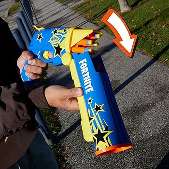 Amazon.com: Nerf Fortnite Half Tone Hero Blaster, Bonus Code to