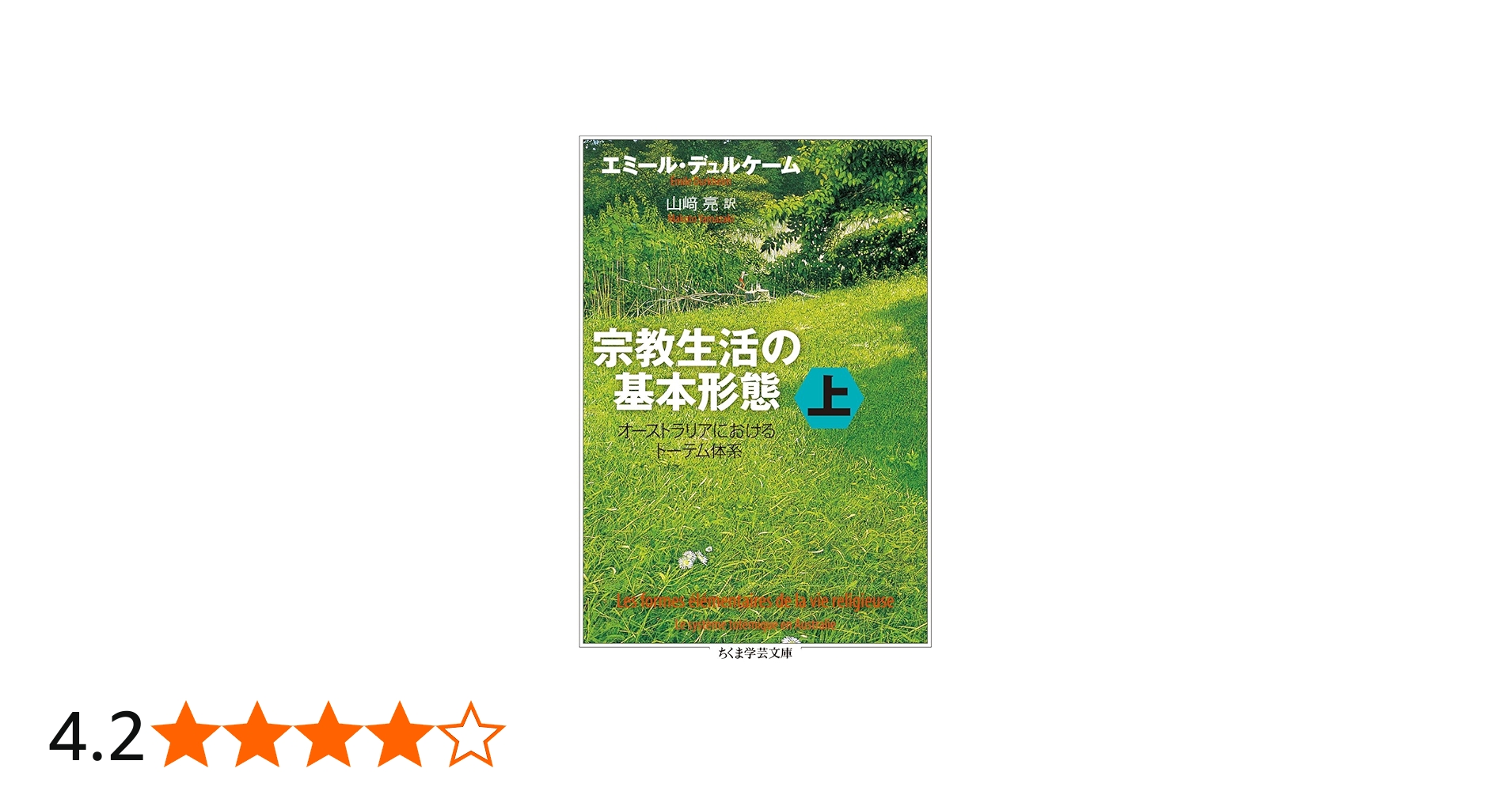 Amazon.co.jp: 宗教生活の基本形態 上: オーストラリアにおける