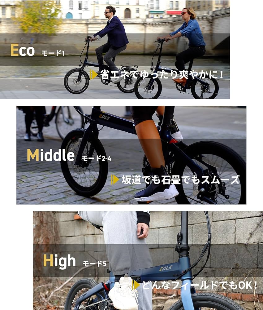 Amazon | モーファンス(Morfuns) 電動アシスト 自転車 EOLE X マット