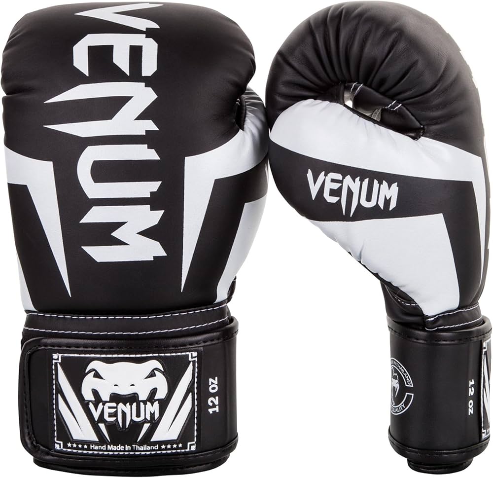 Amazon.co.jp: Venum Elite ボクシング グローブ - ブラック/ホワイト