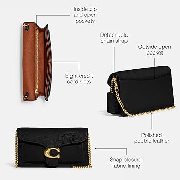 Amazon | コーチタビーチェーンクラッチ, ブラック, One Size | COACH