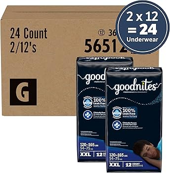 Amazon | Goodnites 男の子用 ナイトタイム 下着 XXLサイズ (120-165