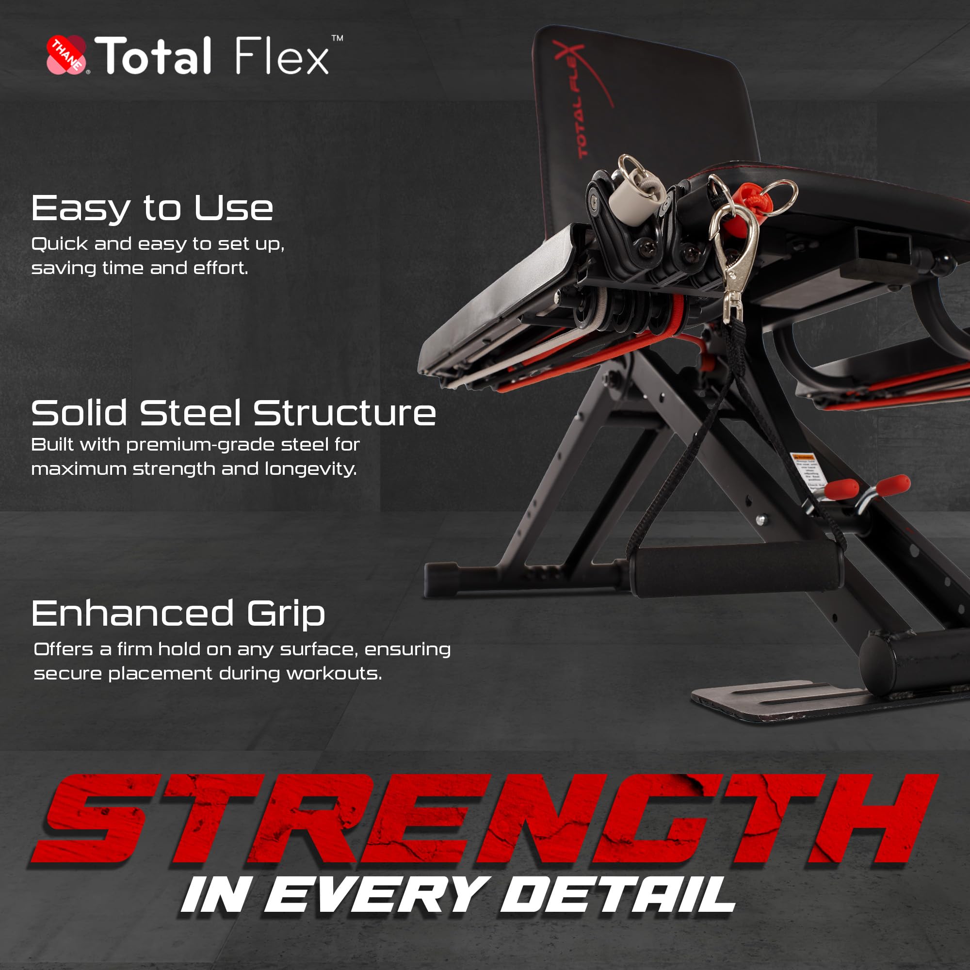 Total Flex 折りたたみ式ウェイトベンチ ホームジム 筋トレ 【公式通販】