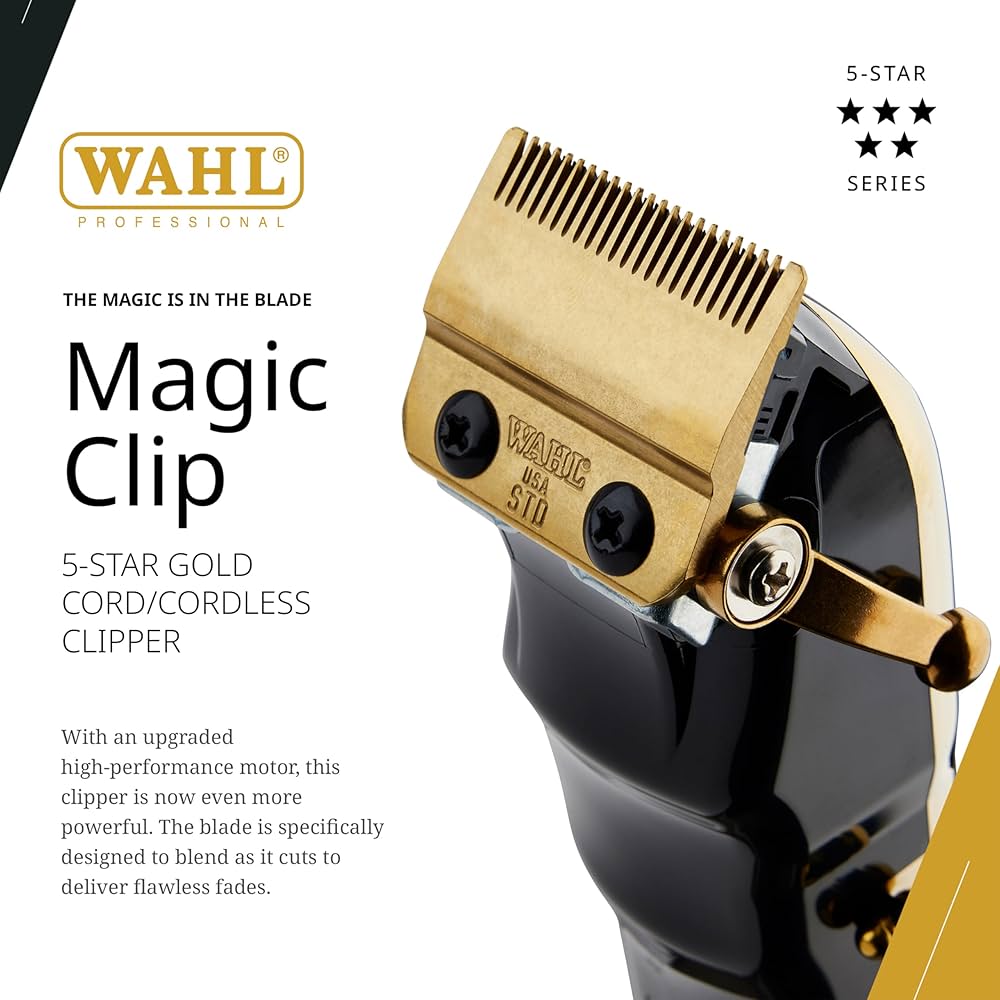 Wahl Professional 5 Star Cordless Lithium Gold Magic Clip - Model