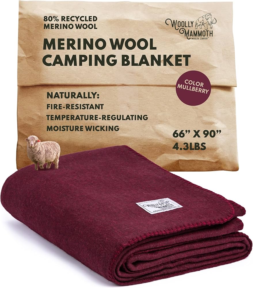 Amazon.com: Woolly Mammoth Woolen Company Merino Wool Blanket