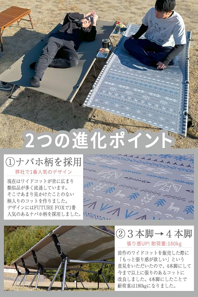Amazon.co.jp: FUTUREFOX ワイドコット コット 折りたたみベッド
