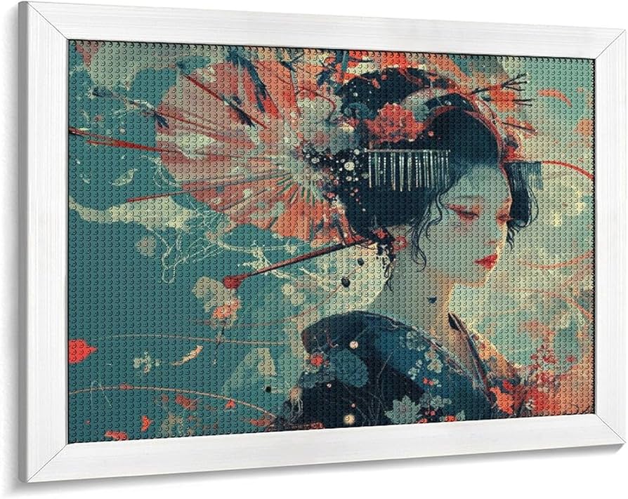 Amazon | ダイヤモンドアート 日本人女性の横顔アート絵画