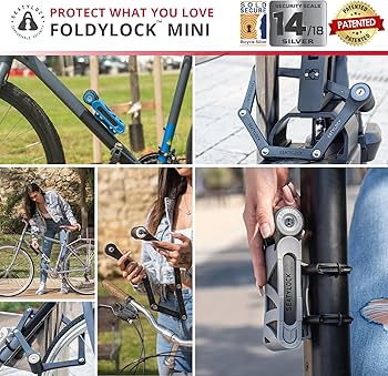 Amazon.com: Seatylock FoldyLock Mini Folding Bike Lock - Patented