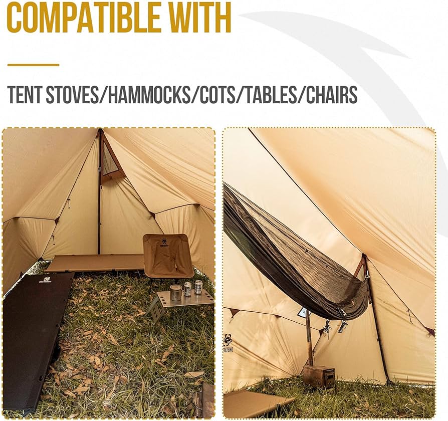 Amazon.com: OneTigris ROCDOMUS Hot Tent with Stove Jack, 3000mm