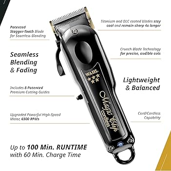 Wahl Professional 5 Star Black Cordless Magic Clip & Detailer Li