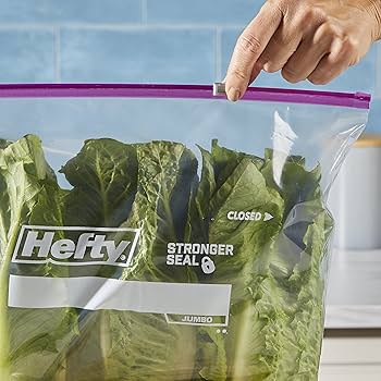 Amazon.com: Hefty Slider Jumbo Storage Bags, 2.5 Gallon Size, 12
