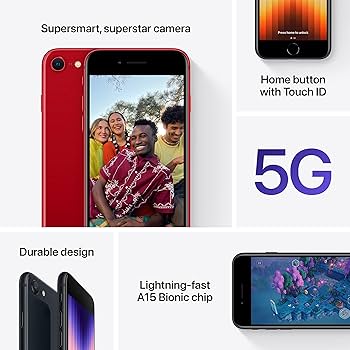 Amazon.com: Apple iPhone SE 3rd Gen, 64GB, Midnight - Verizon