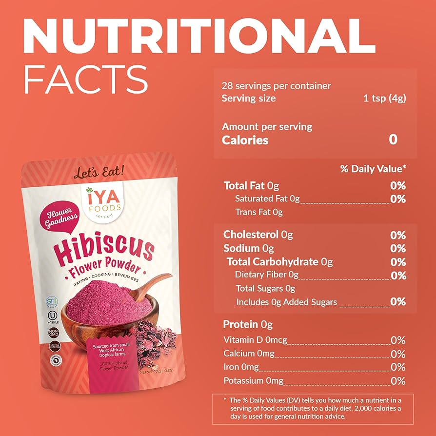 Amazon.com : Iyafoods, GlutenFree, Hibiscus Flower Powder, Kosher