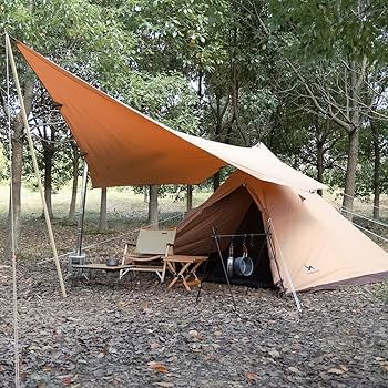 Amazon | TOMOUNT ポリコットン タープ TC タープ 五角形 天幕シェード