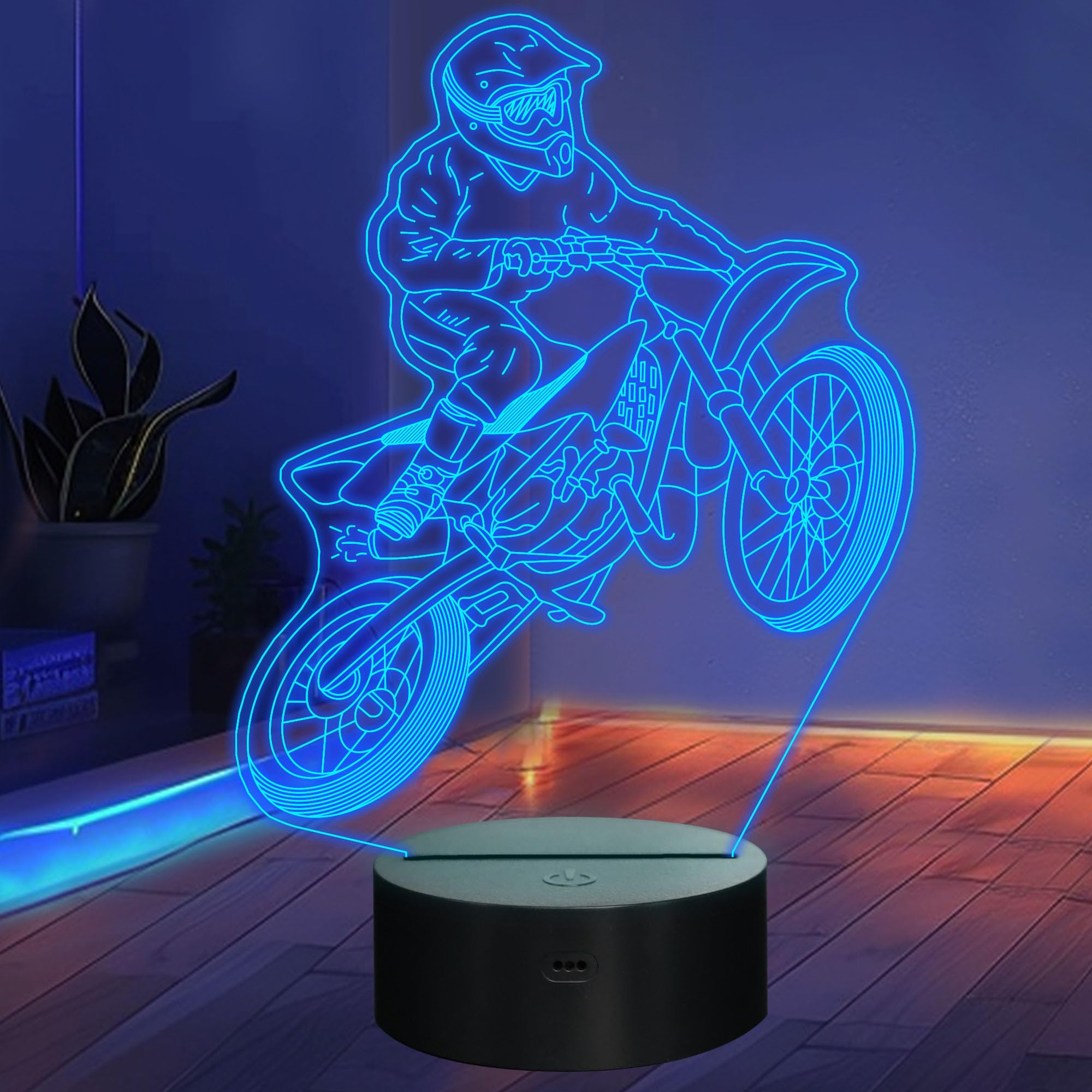 Lightzz Dirt Bike Gifts for Boys, Motocross 3D Night Light